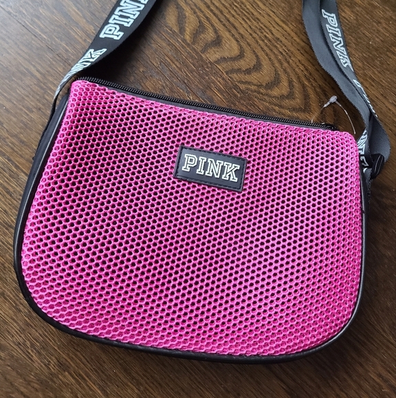 Pink Victoria's Secret mesh Crossbody Bag 9×7×2 in. - Picture 2 of 7